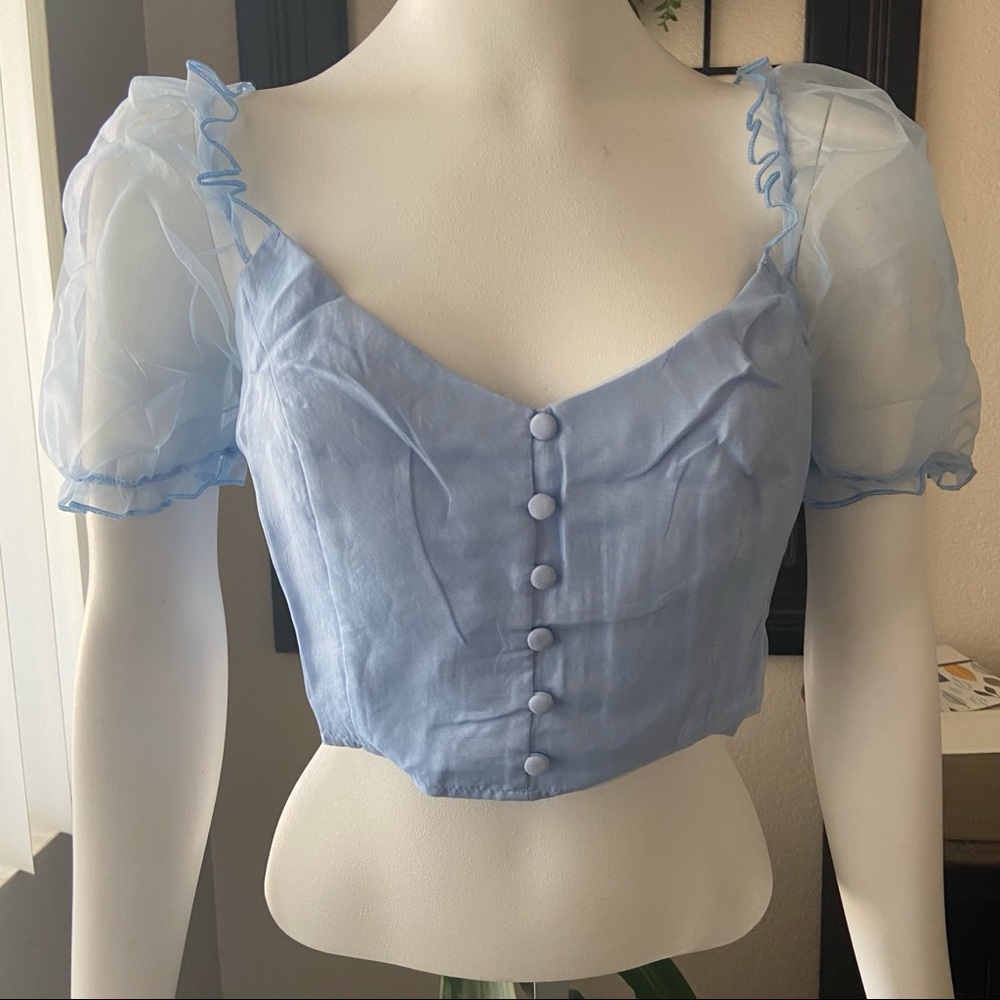 Baby Blue Crop Top